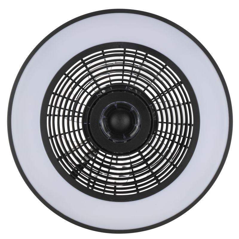 Catania Ø48 Svart från Brilliant - Den kraftfulla LED-belysningen levererar upp till 4700 lumen och ger ett j&auml;mnt och behagligt ljus i rummet.