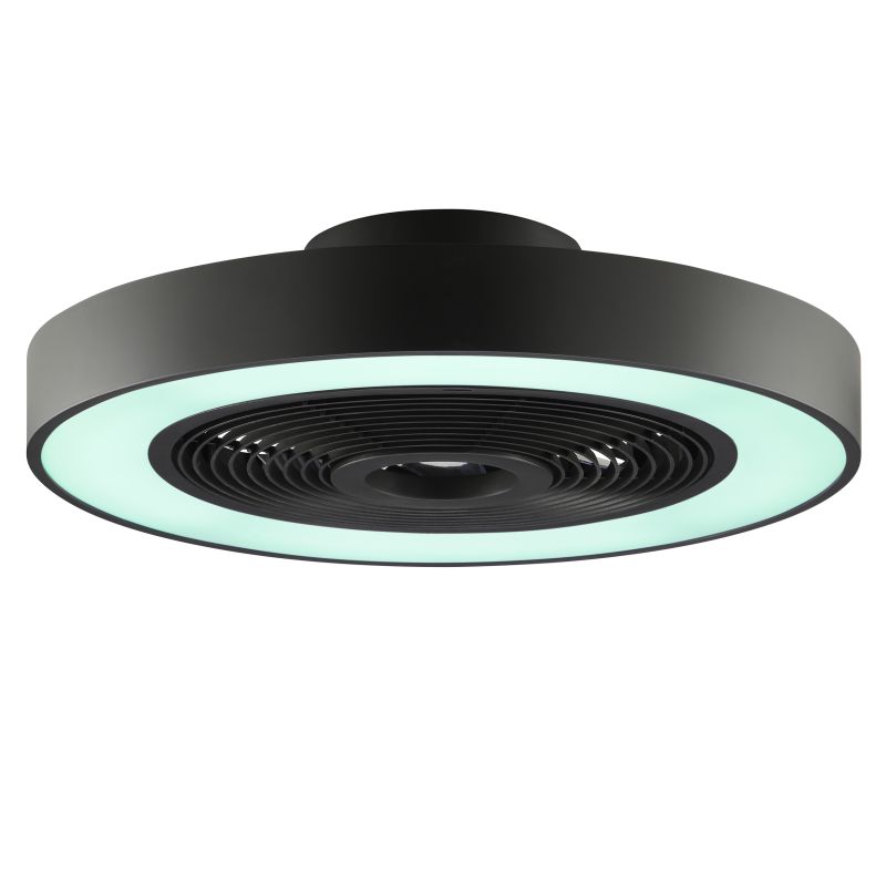 Catania Ø48 Svart från Brilliant - Den kraftfulla LED-belysningen levererar upp till 4700 lumen och ger ett j&auml;mnt och behagligt ljus i rummet.