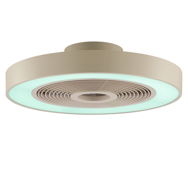Catania Ø48 Beige från Brilliant - Armaturen &auml;r dessutom utrustad med IC-RGB-teknik som skapar mjuka f&auml;rg&ouml;verg&aring;ngar och levande ljuseffekter f&ouml;r en unik och st&auml;mningsfull atmosf&auml;r.