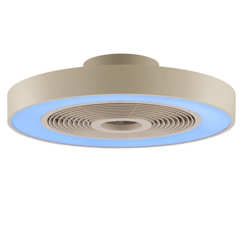 Catania Ø48 Beige från Brilliant - Armaturen &auml;r dessutom utrustad med IC-RGB-teknik som skapar mjuka f&auml;rg&ouml;verg&aring;ngar och levande ljuseffekter f&ouml;r en unik och st&auml;mningsfull atmosf&auml;r.