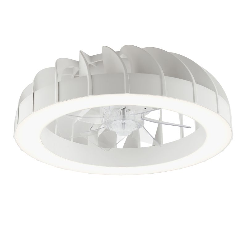 Fanora Ø46 Vit från Brilliant - F&ouml;r extra st&auml;mning &auml;r Fanora utrustad med integrerad RGB-belysning som kan lysa i olika f&auml;rger och effekter, vilket g&ouml;r det enkelt att anpassa rummets k&auml;nsla efter hum&ouml;r och tillf&auml;lle.