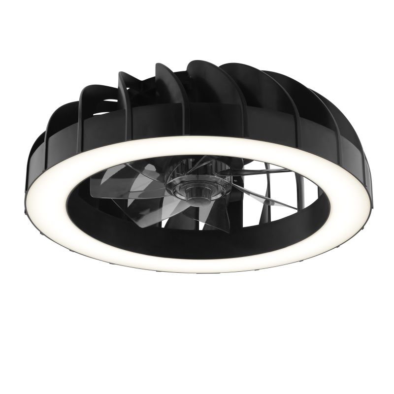 Fanora Ø46 Svart från Brilliant - F&ouml;r extra st&auml;mning &auml;r Fanora utrustad med integrerad RGB-belysning som kan lysa i olika f&auml;rger och effekter, vilket g&ouml;r det enkelt att anpassa rummets k&auml;nsla efter hum&ouml;r och tillf&auml;lle.