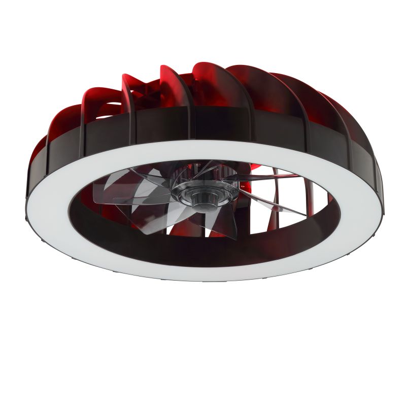 Fanora Ø46 Svart från Brilliant - F&ouml;r extra st&auml;mning &auml;r Fanora utrustad med integrerad RGB-belysning som kan lysa i olika f&auml;rger och effekter, vilket g&ouml;r det enkelt att anpassa rummets k&auml;nsla efter hum&ouml;r och tillf&auml;lle.