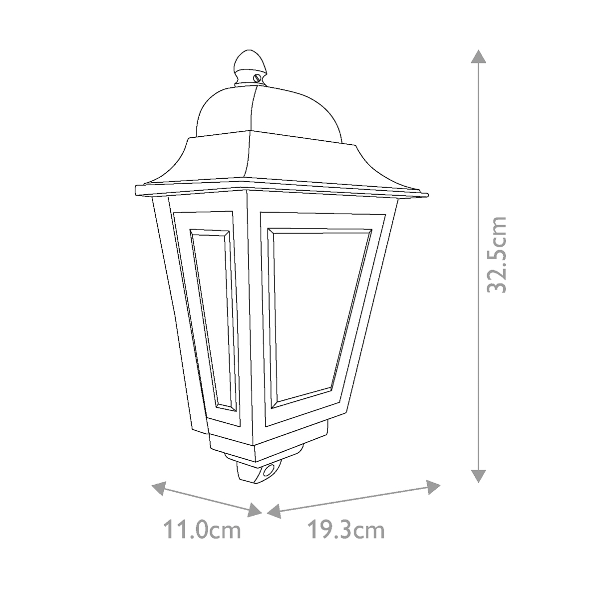 Deco Lane 32cm Röd utelampa från Elstead Lighting - Tillverkad av r&ouml;d aluminium och polykarbonat, erbjuder den en l&auml;tt men robust konstruktion som &auml;r v&auml;derbest&auml;ndig och l&aring;nglivad.