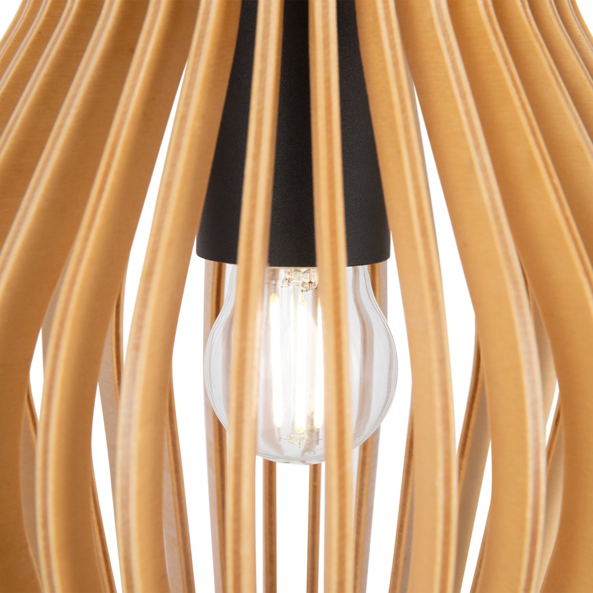 Roots Ø20 Natur taklampa från Maytoni - Roots pendel &auml;r tillverkad av tr&auml; och metall och har en stilren design som ramar in ljusk&auml;llan p&aring; ett unikt s&auml;tt.