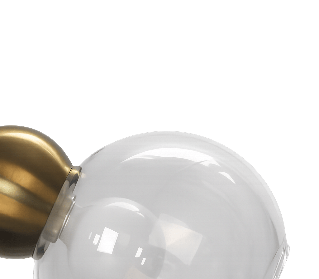 Barba Ø15 Transparent/koppar fönsterlampa från Lampan - Toppen i kopparfinish tillf&ouml;r en varm och elegant k&auml;nsla som lyfter helhetsintrycket.