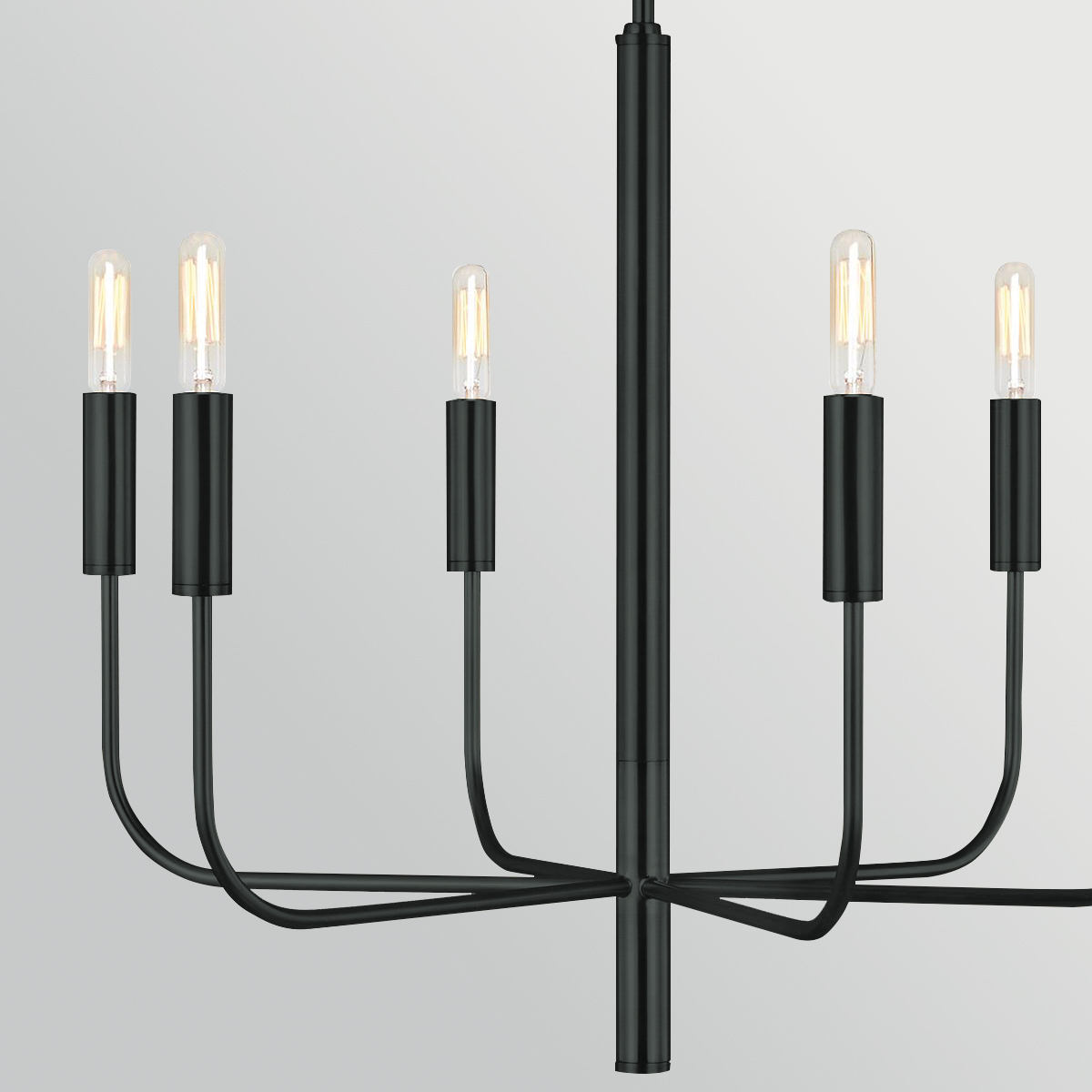 Brianna Ø60 Svart taklampa från Elstead Lighting - Brianna passar fint &ouml;ver exempelvis matbordet eller som en central ljuspunkt i vardagsrummet, d&auml;r den skapar ett effektfullt blickf&aring;ng.