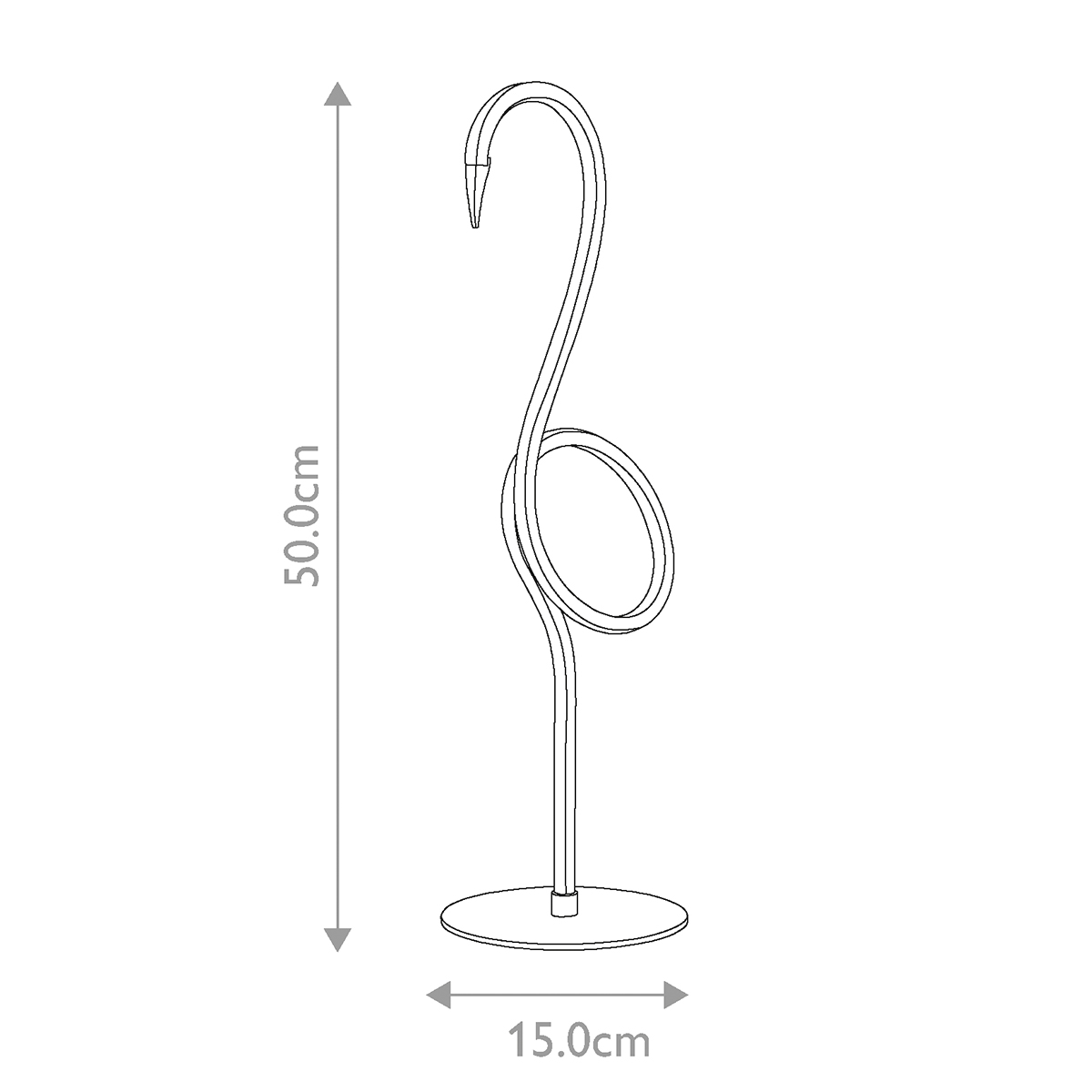 Flamingo 50cm Rosa bordslampa från Elstead Lighting - Flamingo &auml;r en konstn&auml;rlig och elegant bordslampa som kombinerar modern design med skulptural estetik.