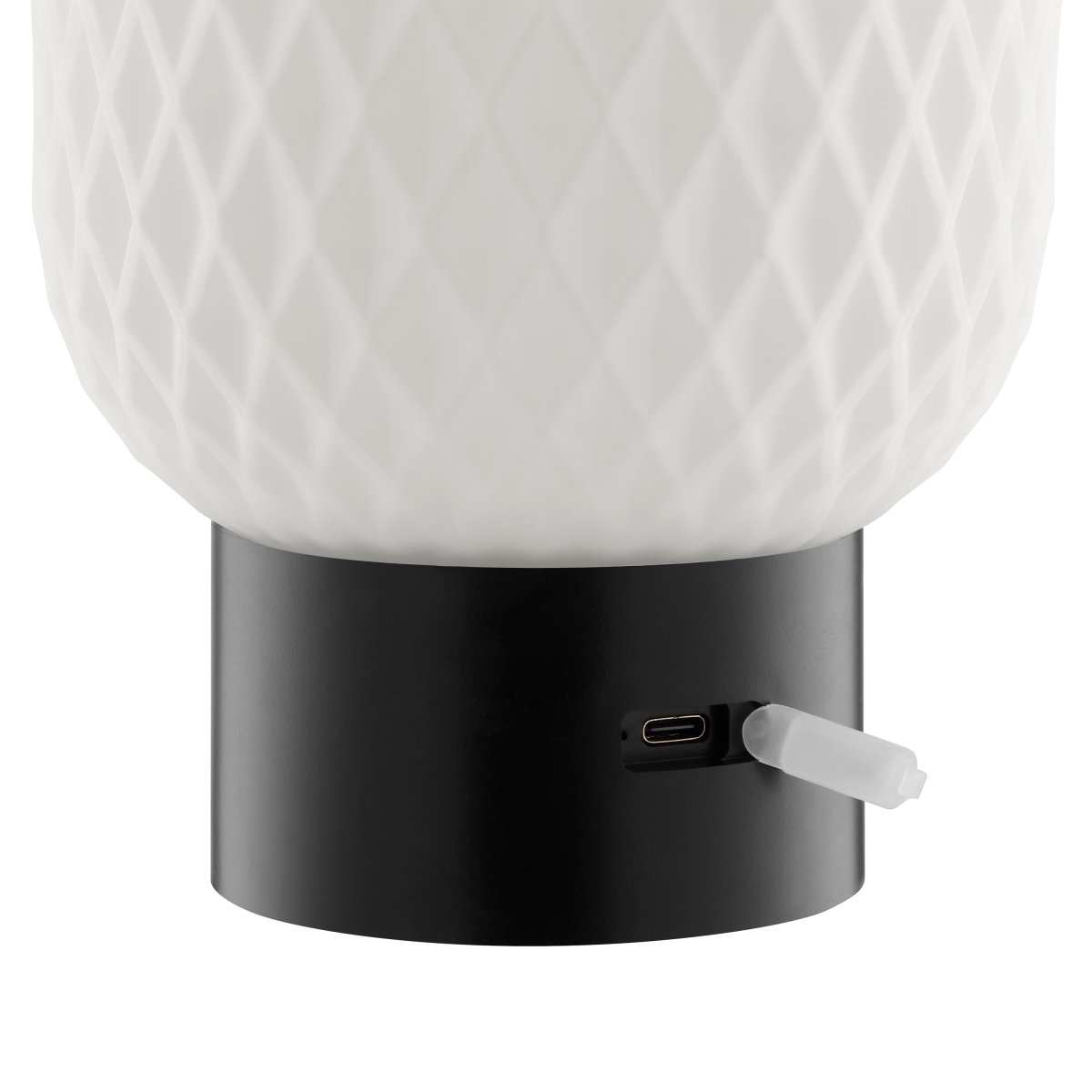 Sarastro 20cm Svart portabel från Brilliant - Sarastro &auml;r en b&auml;rbar och uppladdningsbar lampa i glas och plast med modern k&auml;nsla och stilfull design.