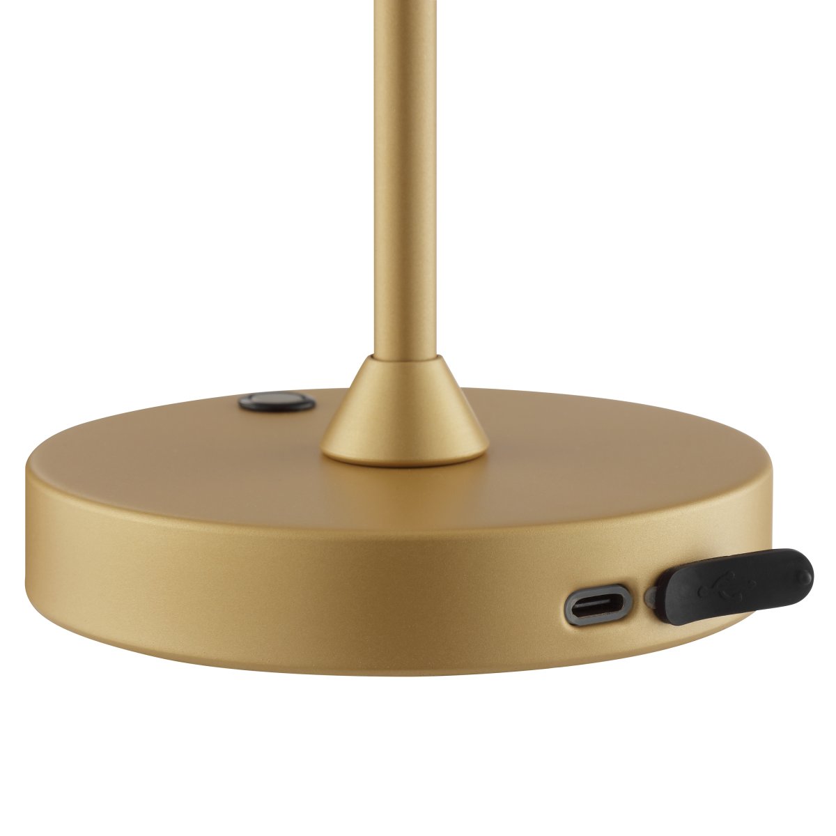 Elora 37cm Guld portabel från Brilliant - Lampan &auml;r tillverkad i metall och plast och &auml;r utrustad med touchdimmer p&aring; lampfoten.