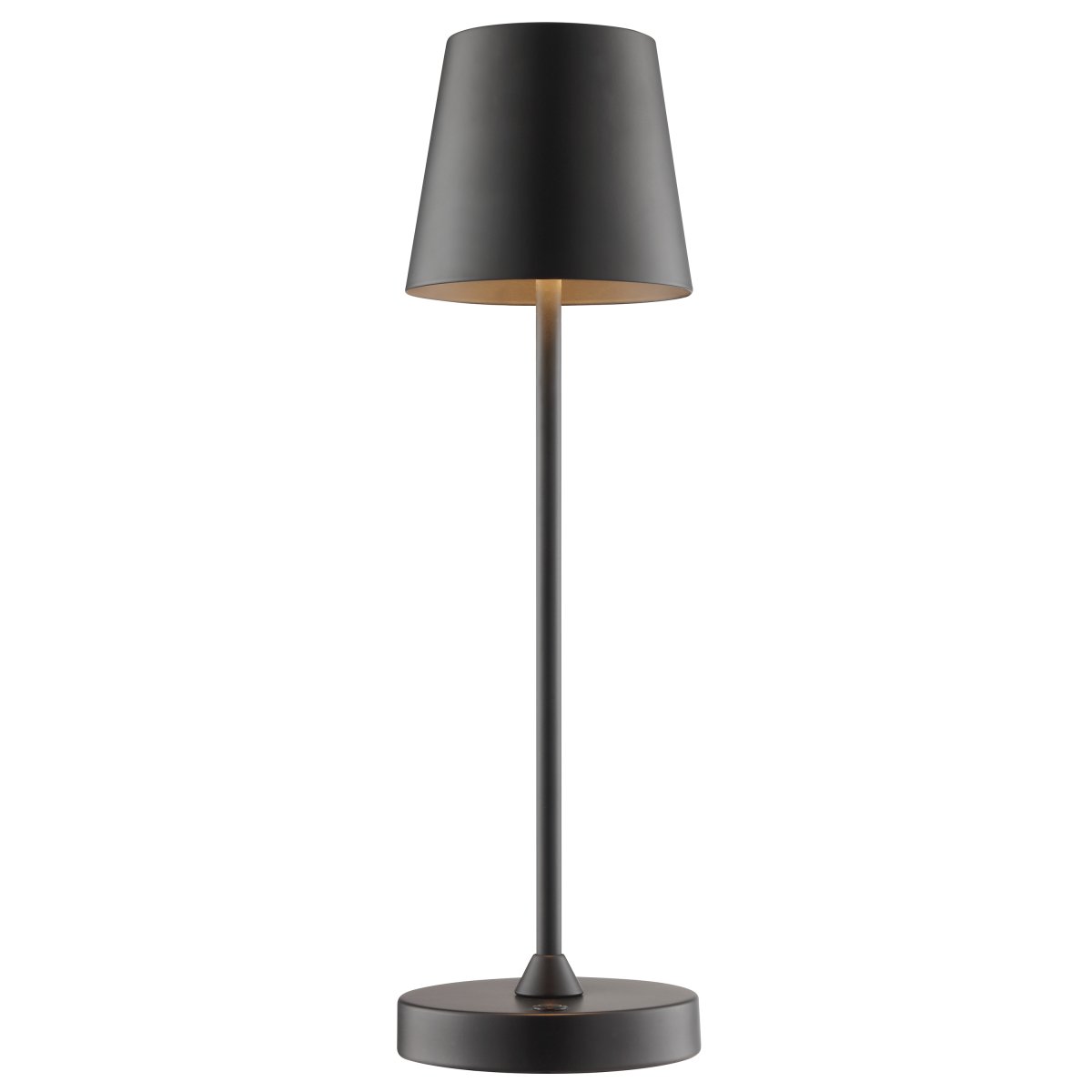 Elora 37cm Svart portabel från Brilliant - Lampan &auml;r tillverkad i metall och plast och &auml;r utrustad med touchdimmer p&aring; lampfoten.