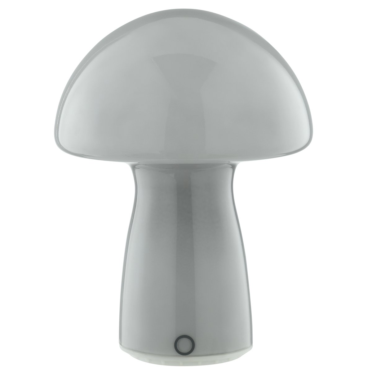 Erik 22cm Grå portabel från Brilliant - Erik &auml;r en portabel och uppladdningsbar bordslampa med en charmig design av glas i gr&aring; finish som p&aring;minner om en liten svamp.