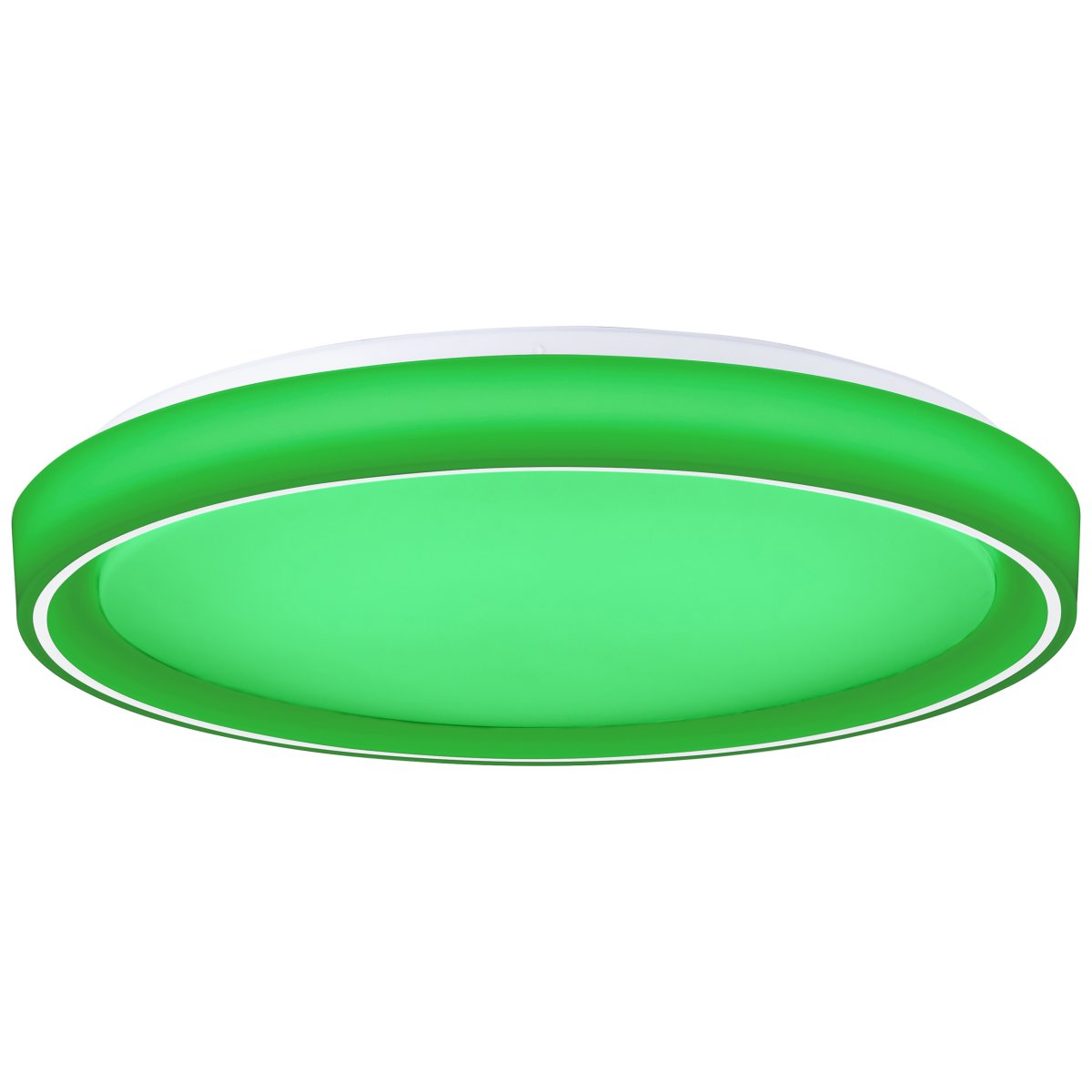 Floco Ø50 Vit barnlampa från Brilliant - F&ouml;r en extra visuell upplevelse &auml;r Floco utrustad med RGB-funktion som inte bara l&aring;ter lampan lysa i flera f&auml;rger, utan &auml;ven i flera f&auml;rger samtidigt &ndash; perfekt f&ouml;r att skapa st&auml;mning eller gl&auml;dja barn i deras rum.