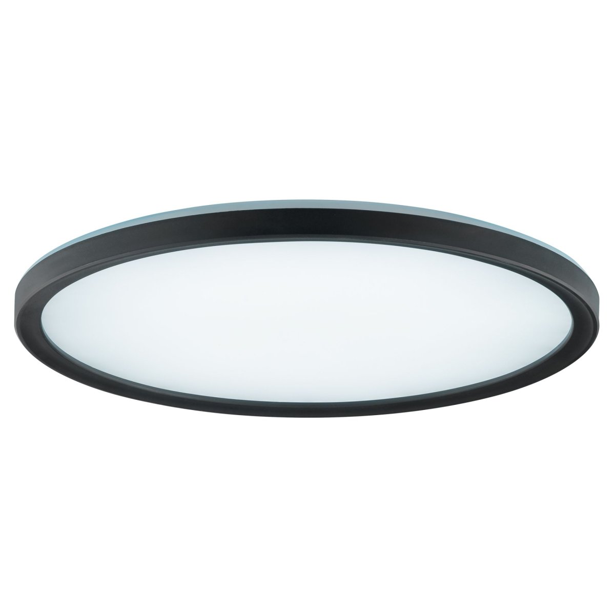 Avola Ø30 Svart plafond från Brilliant - Avola &auml;r en stilren plafond med vit ljuspanel och svart ram som ger ett modernt och avskalat uttryck.