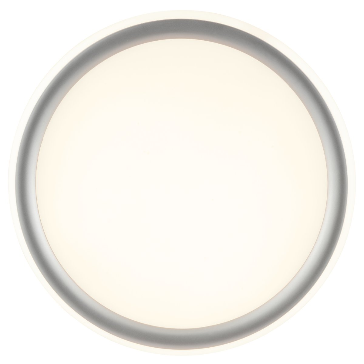 Carloz Ø40 Silver plafond från Brilliant - Carloz &auml;r en smart och elegant l&ouml;sning som passar lika bra i vardagsrum som i sovrum eller k&ouml;k, d&auml;r olika ljusstyrkor och st&auml;mningar beh&ouml;vs under dagen.