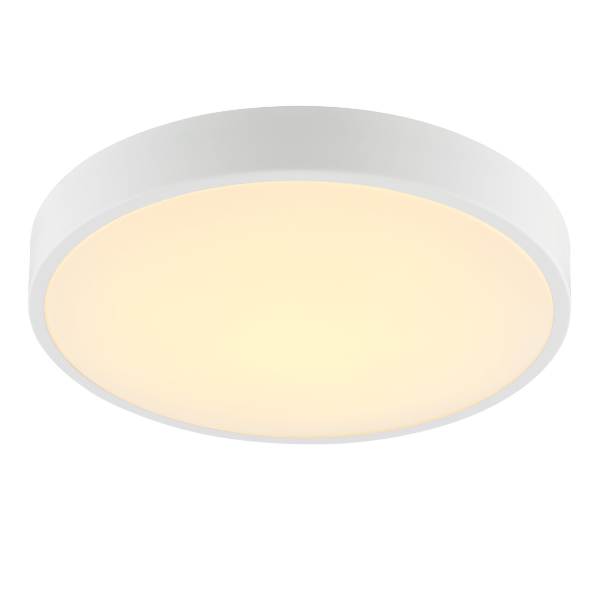 Slimline Ø40 Vit plafond från Brilliant - Slimline &auml;r en stilren plafond i plast och metall, designad med en vit ram och vit LED-panel f&ouml;r ett modernt utseende som passar perfekt i sovrum eller andra lugna milj&ouml;er.
