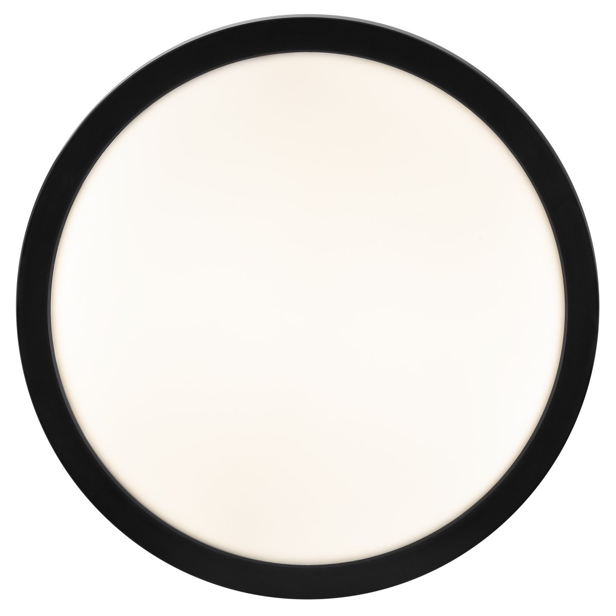Jade Ø28 Svart badrumslampa från Brilliant - Den svarta ramen omfamnar en stor LED-panel som avger ett starkt och j&auml;mnt ljus &ouml;ver hela ytan &ndash; perfekt f&ouml;r utrymmen d&auml;r god belysning &auml;r viktig.