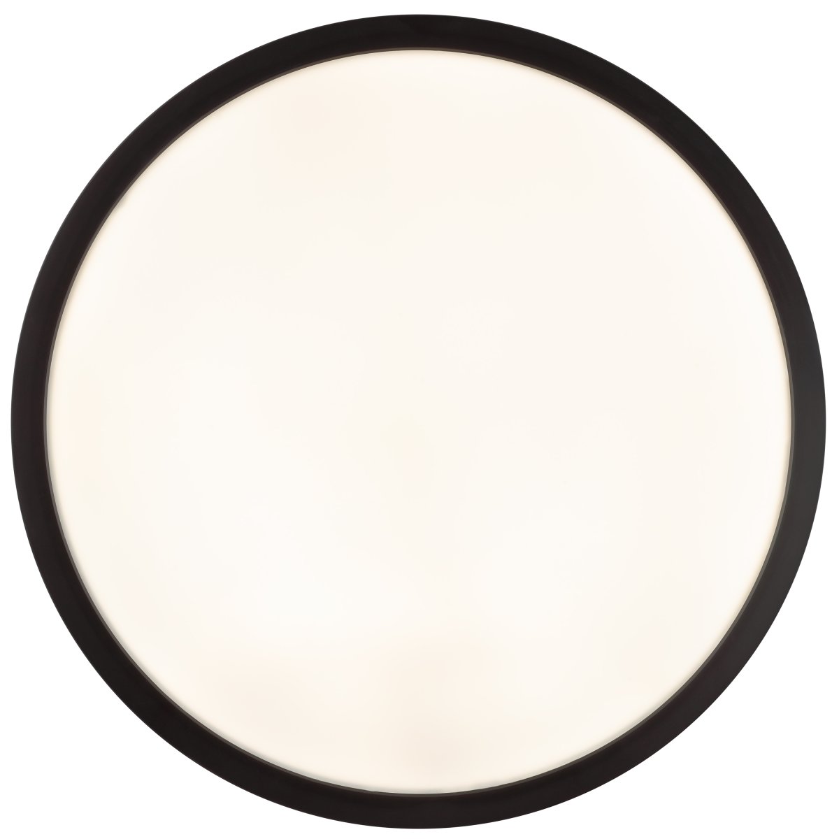 Jade Ø38 Svart badrumslampa från Brilliant - Den svarta ramen omfamnar en stor LED-panel som avger ett starkt och j&auml;mnt ljus &ouml;ver hela ytan &ndash; perfekt f&ouml;r utrymmen d&auml;r god belysning &auml;r viktig.