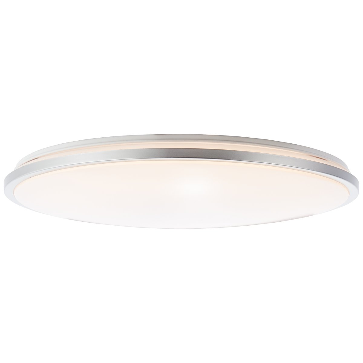 Jamil Ø48 Silver plafond från Brilliant - Jamil &auml;r &auml;ven utrustad med praktisk timer och nattljusfunktion, vilket g&ouml;r den till ett funktionellt val f&ouml;r exempelvis sovrum, hall eller vardagsrum.