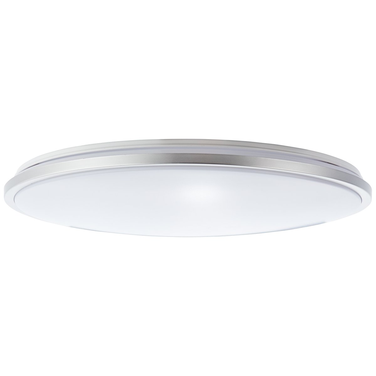 Jamil Ø48 Silver plafond från Brilliant - Jamil &auml;r &auml;ven utrustad med praktisk timer och nattljusfunktion, vilket g&ouml;r den till ett funktionellt val f&ouml;r exempelvis sovrum, hall eller vardagsrum.