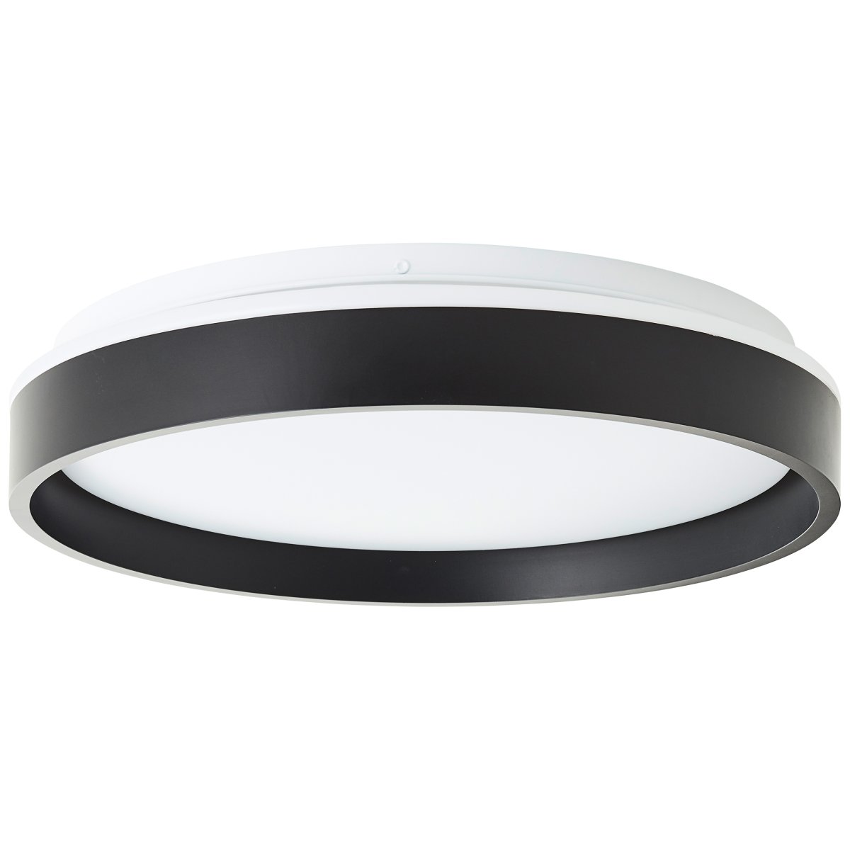 Kalmar Ø40 Svart plafond från Brilliant - Den svarta ramen omfamner LED panelen som ger att j&auml;mnt ljus i rummet.