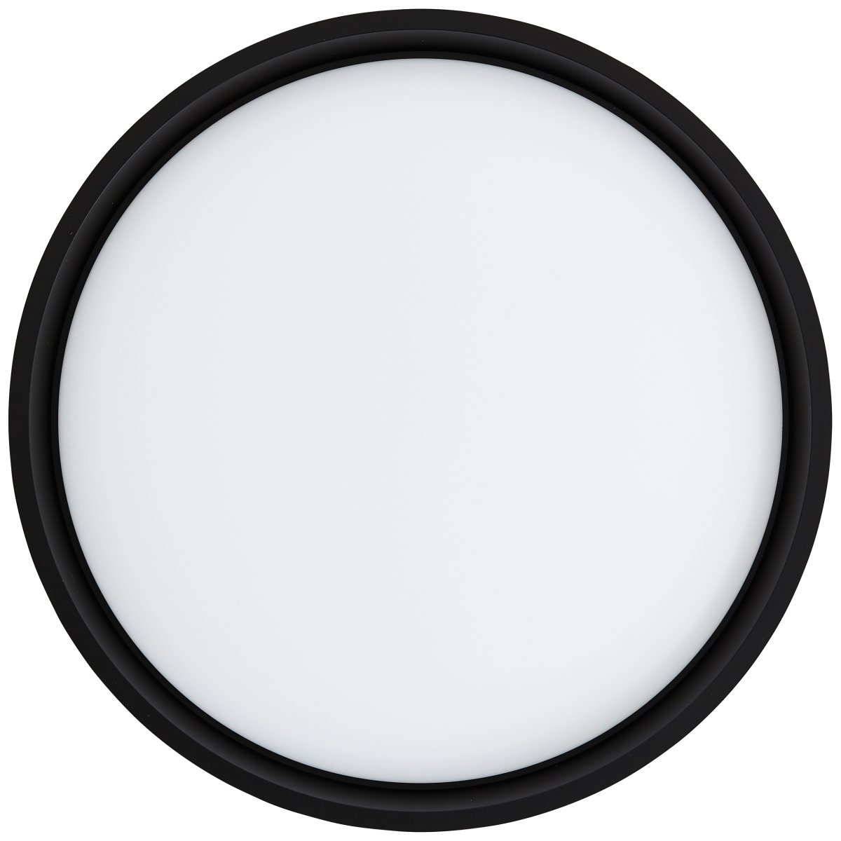 Kalmar Ø40 Svart plafond från Brilliant - Den svarta ramen omfamner LED panelen som ger att j&auml;mnt ljus i rummet.