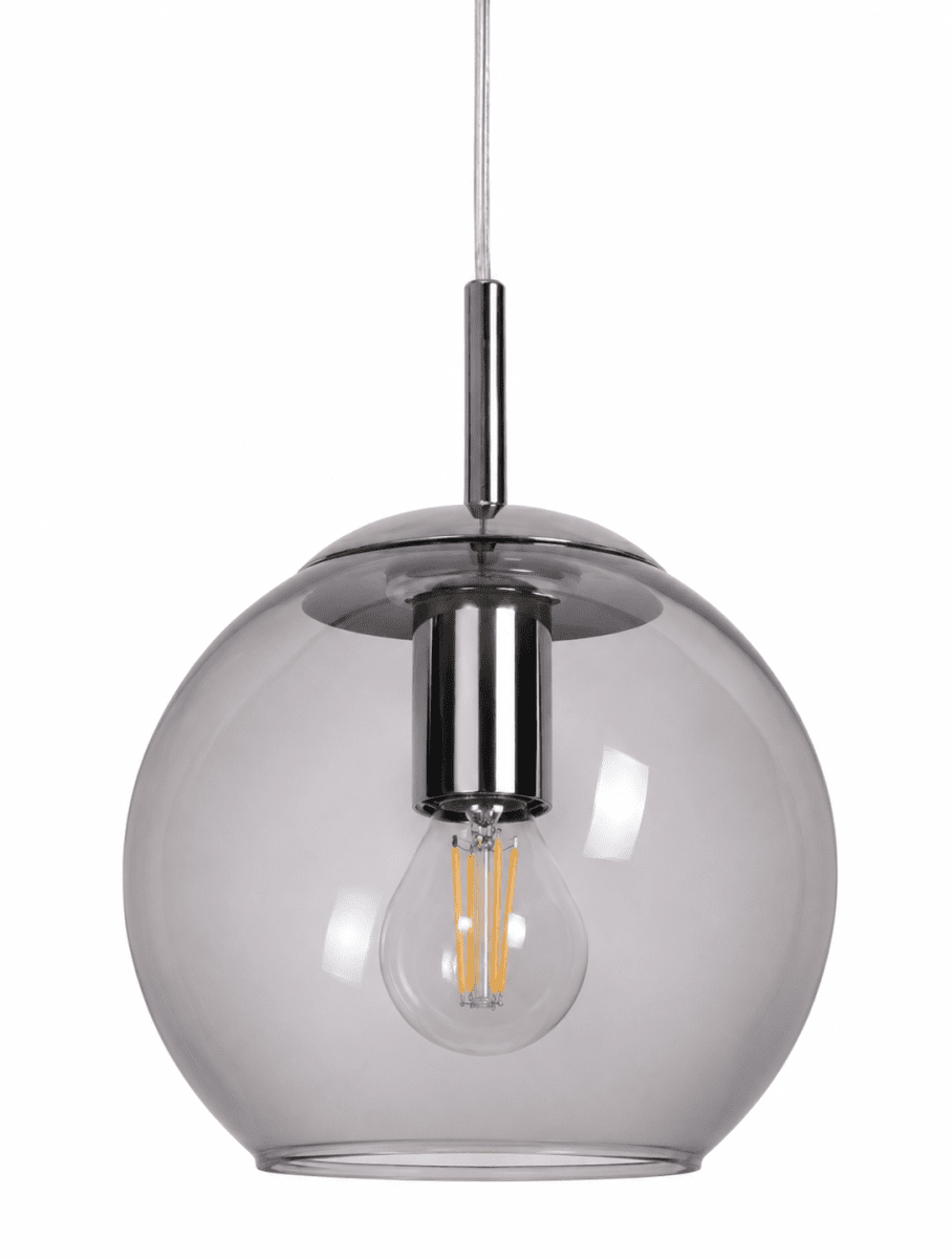Globi Ø15 Krom/rökfärgad fönsterlampa från Nordic Lighting - Globi f&ouml;nsterlampa &auml;r en stilren och modern lampa som ger rummet en varm och ombonad k&auml;nsla.