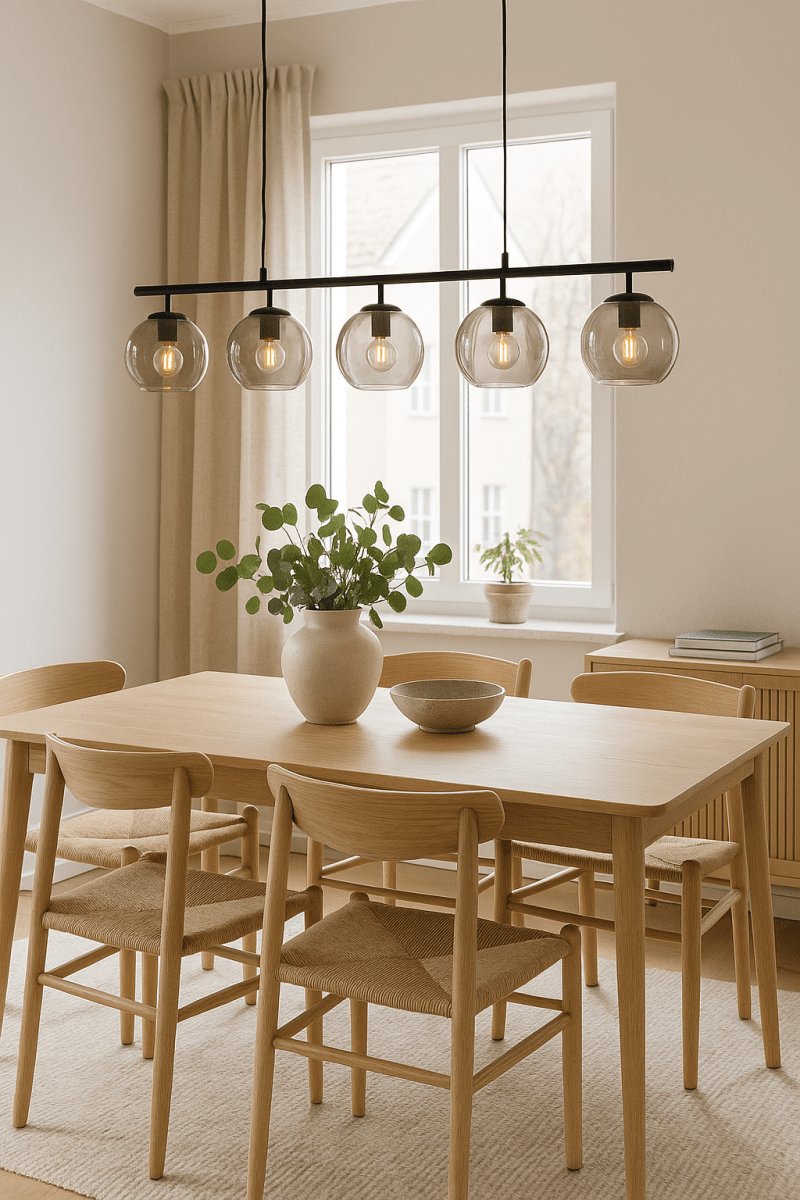 Globi 5 120cm Svart/Rökfärgad taklampa från Nordic Lighting - Globi 5 blir ett dekorativt blickf&aring;ng som passar lika bra i moderna hem som i mer klassiska milj&ouml;er.