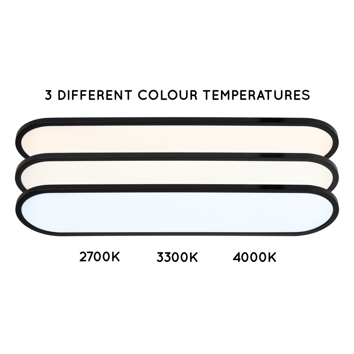 Elly 80cm Svart plafond från Lucide - Tack vare den medf&ouml;ljande fj&auml;rrkontrollen kan du justera f&auml;rgtemperaturen mellan 2700K och 4000K samt reglera ljusstyrkan f&ouml;r att skapa r&auml;tt st&auml;mning i rummet.