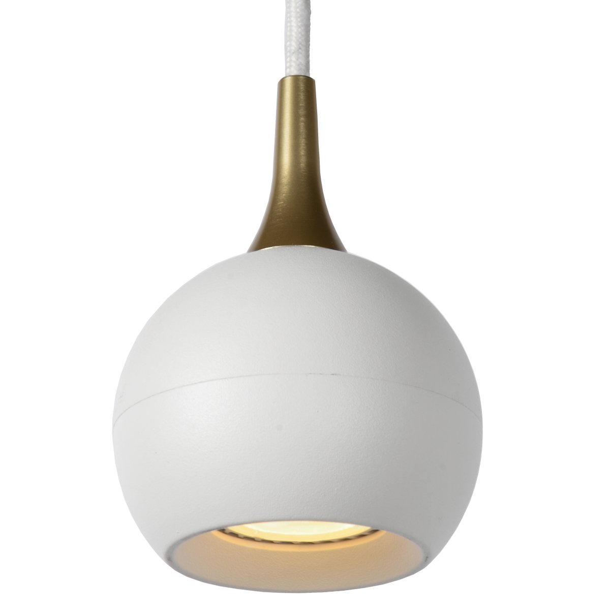 Favori 100cm Vit taklampa från Lucide - Favori pendel med fyra klotformade sk&auml;rmar, vardera 9 cm i diameter, blir en stilfull mittpunkt &ouml;ver matbordet eller k&ouml;ks&ouml;n.