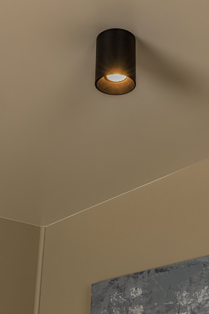 Gerti Svart spotlight från Lucide - Placera flera spotlights i rad i hallen f&ouml;r ett enhetligt intryck eller montera dem i grupp i vardagsrummet f&ouml;r att framh&auml;va utvalda delar av inredningen.