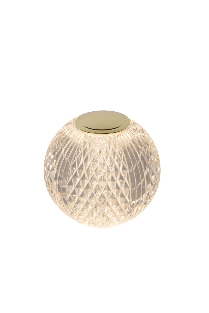 Cintra 9cm Transparent portabel från Lucide - Den laddas fullt p&aring; 3 timmar med medf&ouml;ljande USB-C-kabel (40cm) och kan lysa upp till 24 timmar p&aring; l&auml;gsta ljusstyrkan och upp till 3h p&aring; h&ouml;gsta.