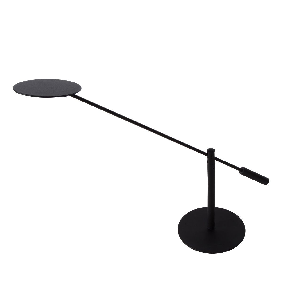 Anselmo 50cm Svart skrivbordslampa från Lucide - Sk&auml;rmen och armen kan vridas f&ouml;r att rikta ljuset efter behov och h&ouml;jden &auml;r dessutom justerbar mellan 24&ndash;50 cm, vilket g&ouml;r den flexibel i alla arbetsmilj&ouml;er.