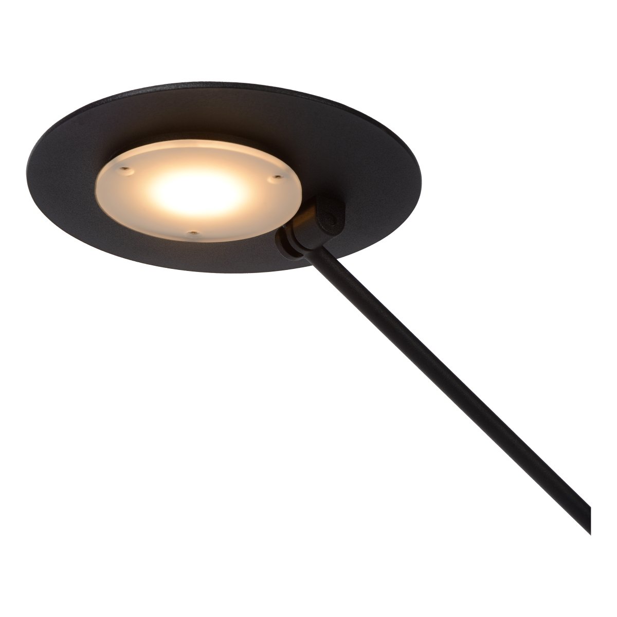 Anselmo 50cm Svart skrivbordslampa från Lucide - Sk&auml;rmen och armen kan vridas f&ouml;r att rikta ljuset efter behov och h&ouml;jden &auml;r dessutom justerbar mellan 24&ndash;50 cm, vilket g&ouml;r den flexibel i alla arbetsmilj&ouml;er.
