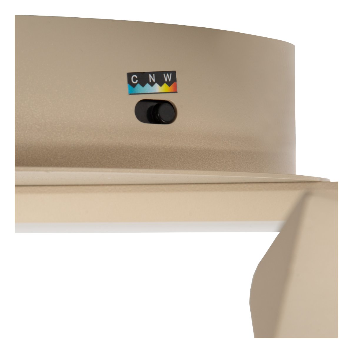 Menuet Ø60 Beige plafond från Lucide - Menuet &auml;r en modern plafond i beige metall med ett mjukt, skulpturalt formspr&aring;k som blir ett stilfullt inslag i taket.
