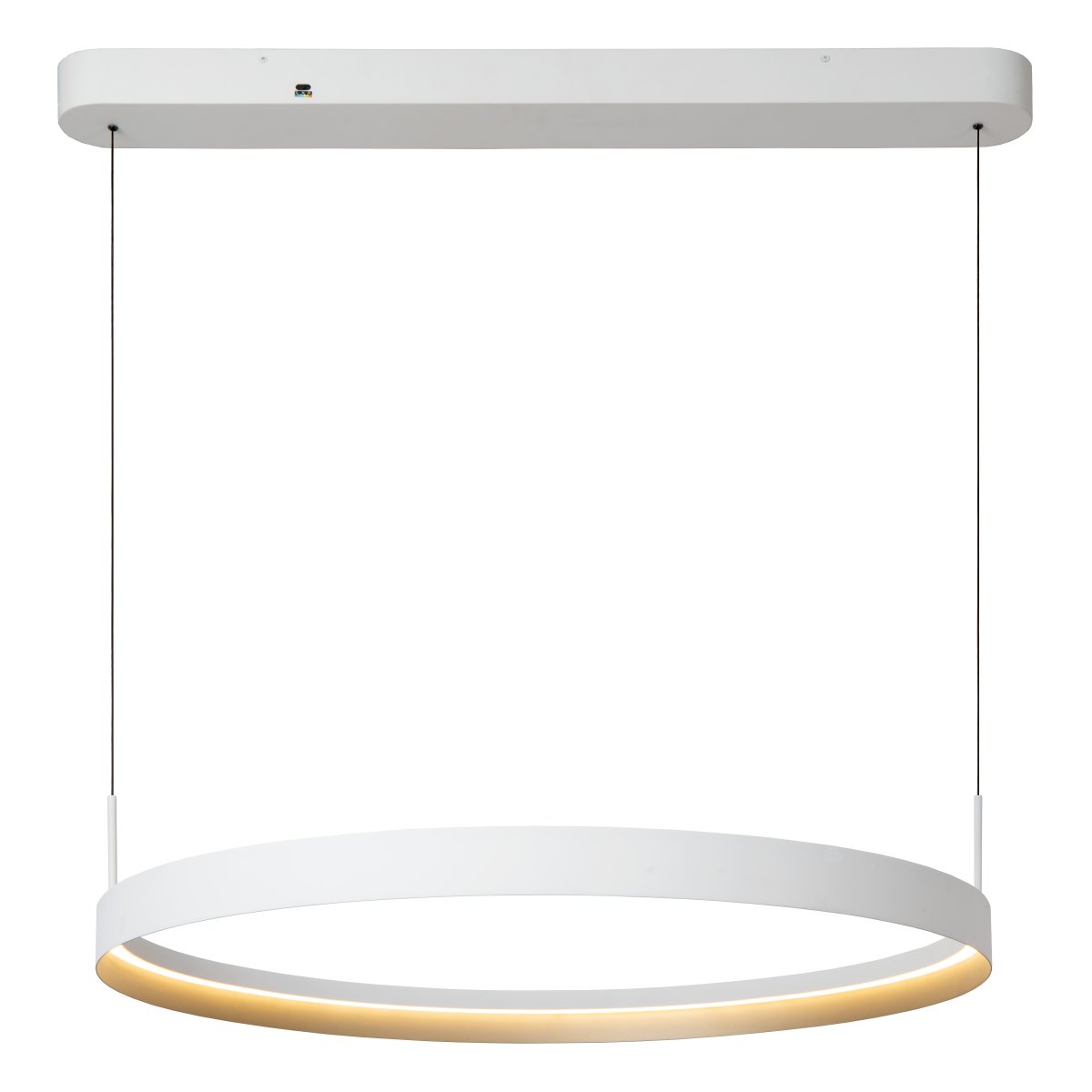 Radiant Ø80 Vit taklampa från Lucide - Radiant &auml;r en stilren takpendel i vit metall med en modern och luftig design.