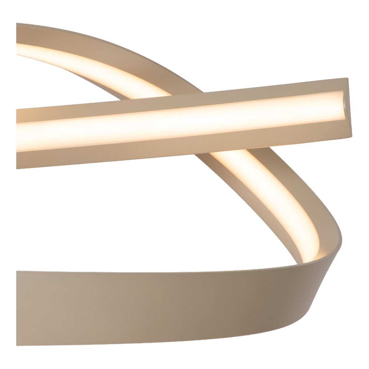 Menuet 110cm Beige taklampa från Lucide - Menuet &auml;r en elegant takpendel i beige metall med en mjukt organisk form som ger ett modernt och luftigt uttryck.