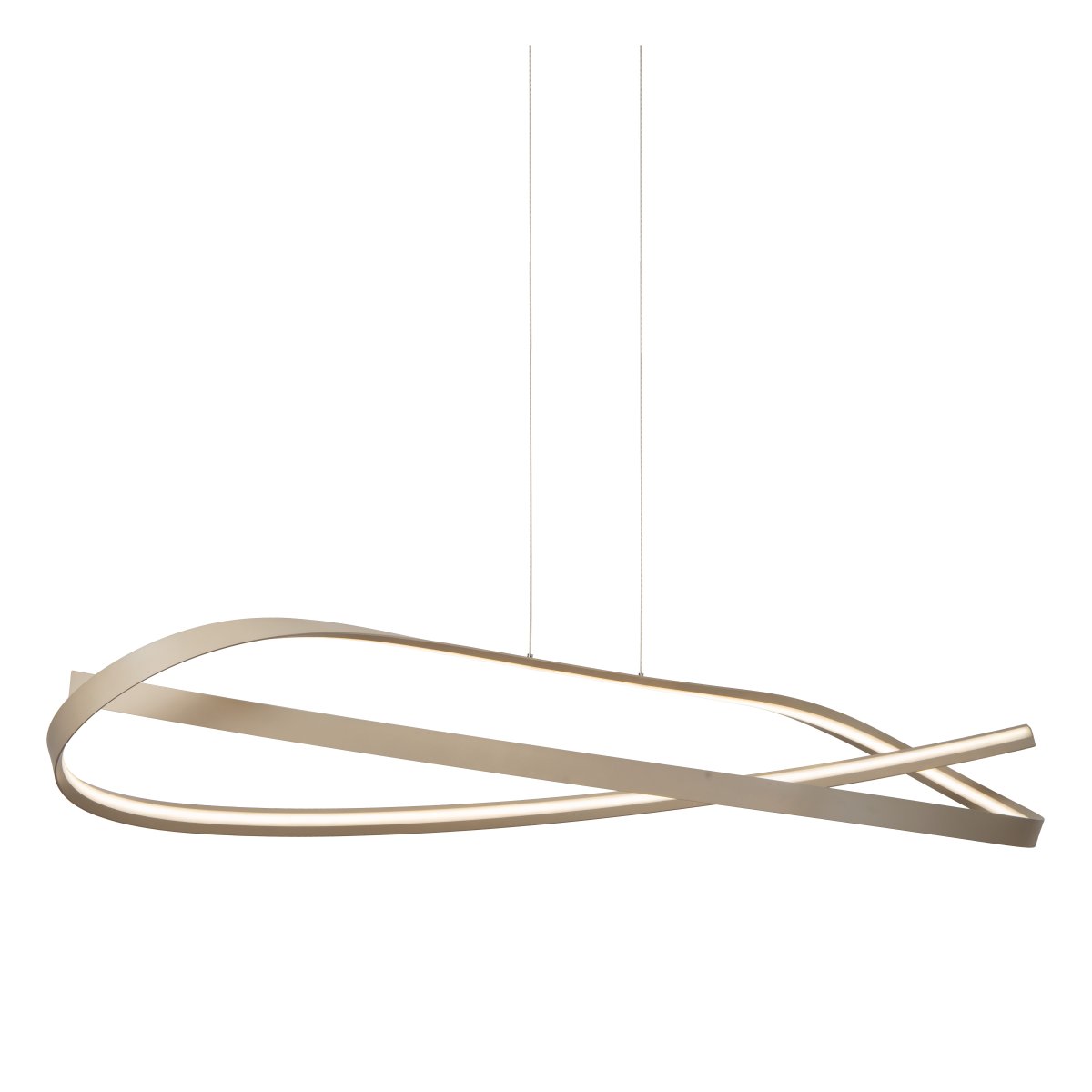 Menuet 140cm Beige taklampa från Lucide - Menuet &auml;r en elegant takpendel i beige metall med en mjukt organisk form som ger ett modernt och luftigt uttryck.