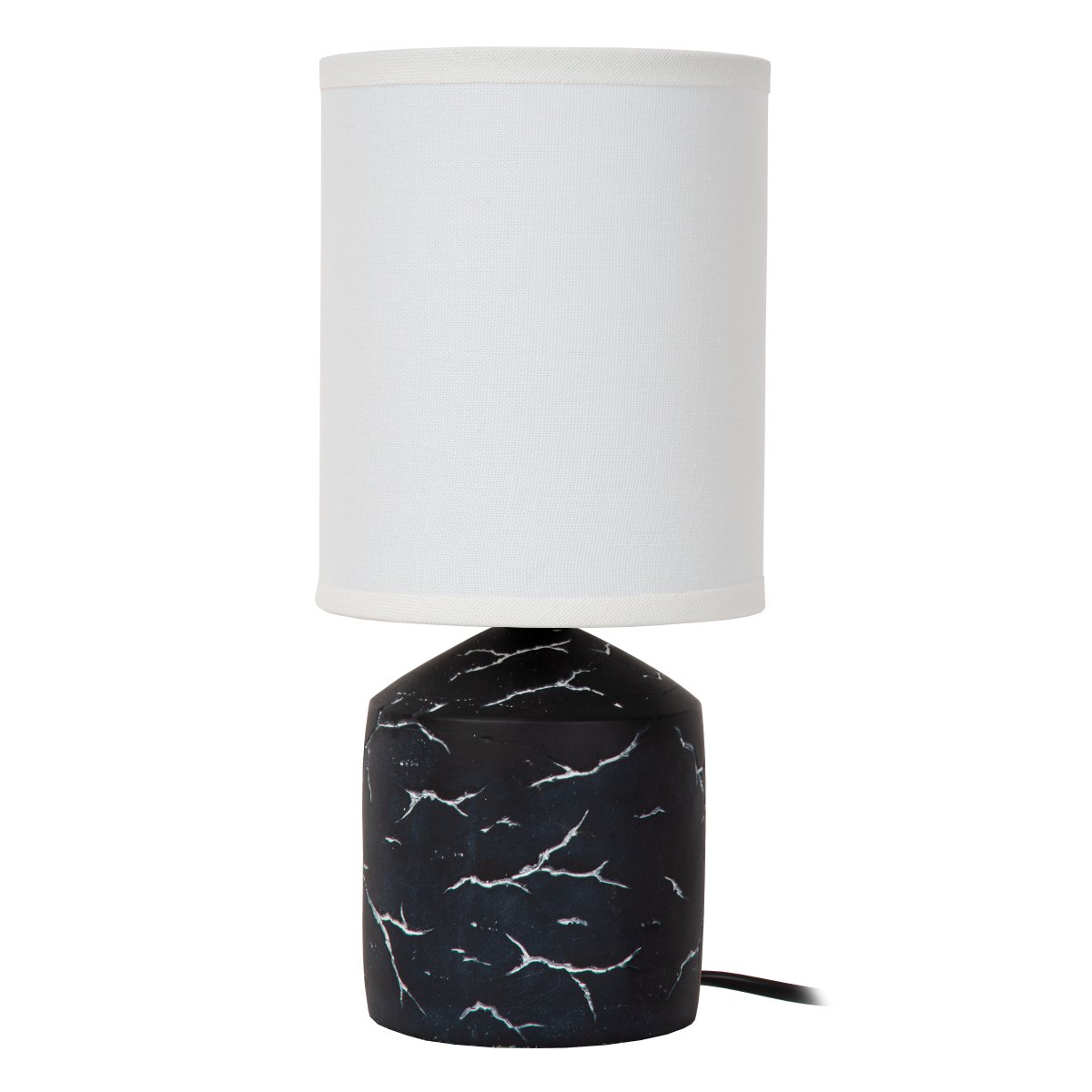Fran 30cm Svart bordslampa från Lucide - Fran bordslampa har ett stilrent uttryck med en dekorativ lampfot av keramik i svart f&auml;rg.