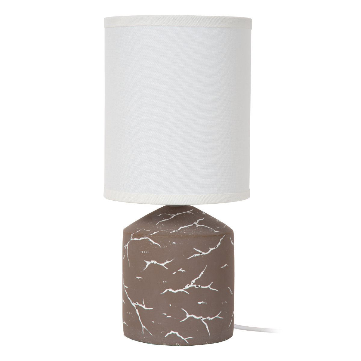 Fran 30cm Taupe bordslampa från Lucide - Fran bordslampa har ett stilrent uttryck med en dekorativ lampfot av keramik i m&ouml;rk beige f&auml;rg.