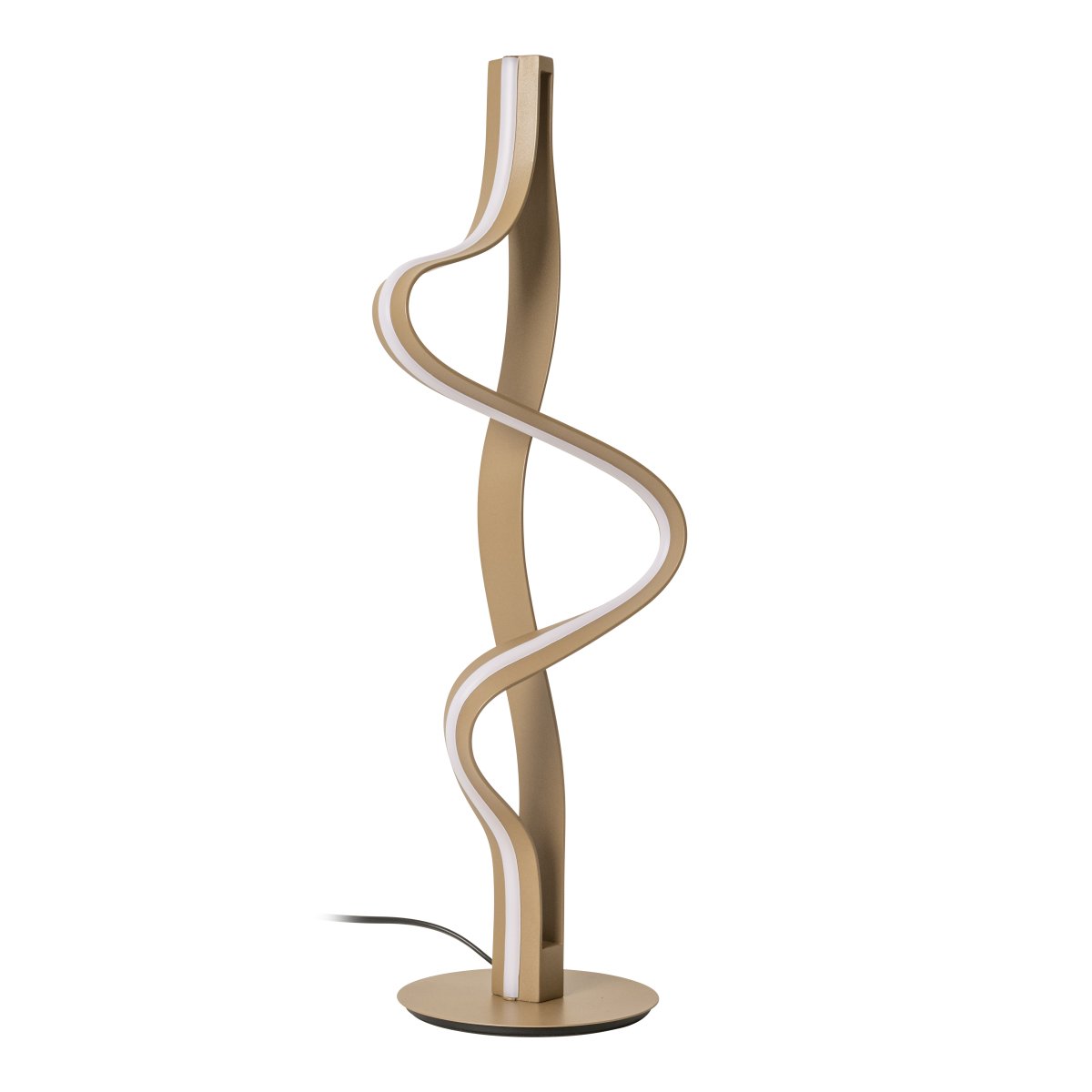 Lambada 60cm Champagne bordslampa från Lucide - Lambada &auml;r en elegant bordslampa i metall med en exklusiv champagnef&auml;rgad finish och en mjukt organisk form som f&aring;ngar blicken.