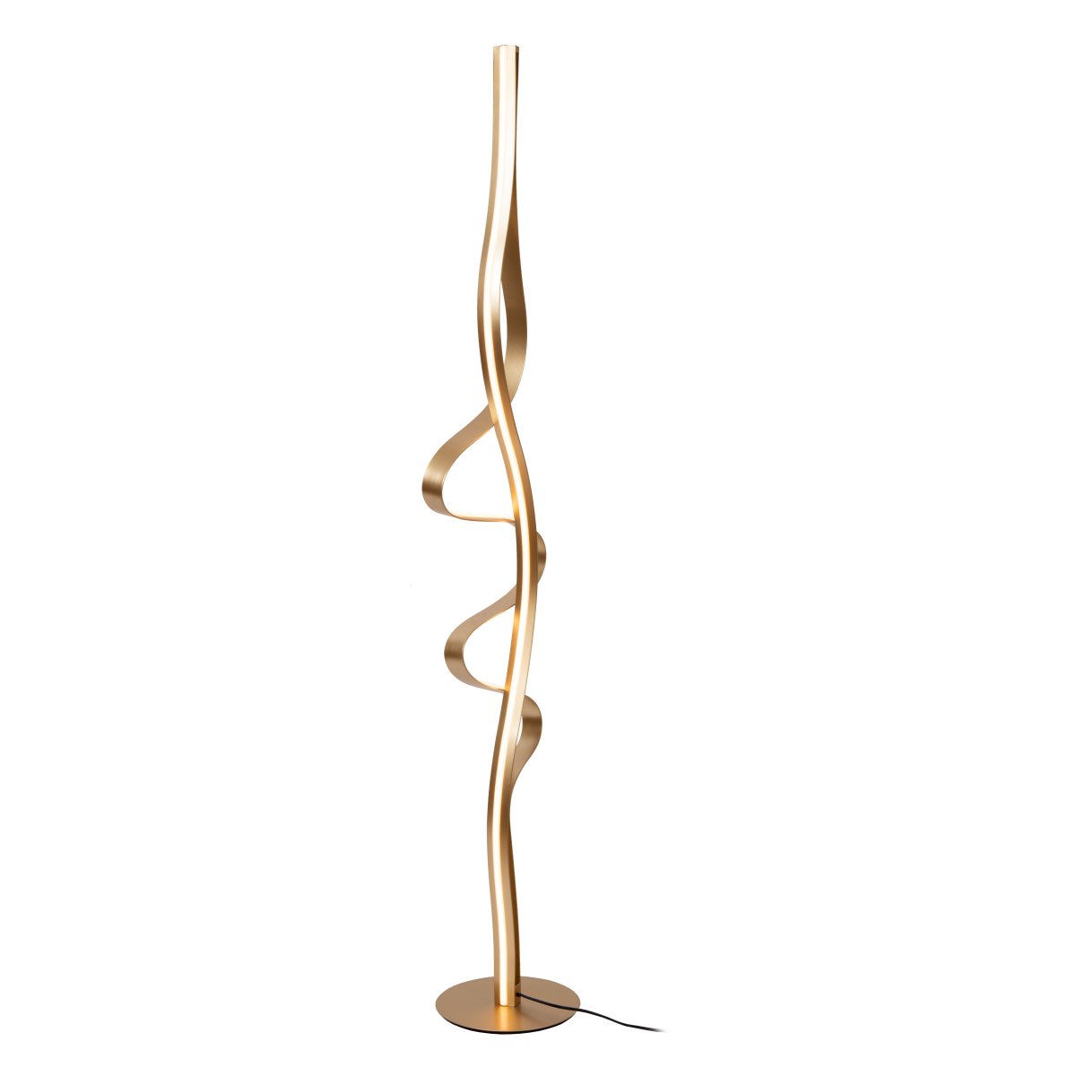 Lambada Guld golvlampa från Lucide - Lambada golvlampa &auml;r ett lekfullt inslag med organiska former som dansar i rummet.