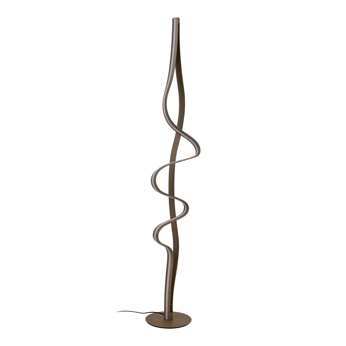 Lambada Mässing golvlampa från Lucide - Lambada &auml;r en elegant golvlampa i metall med en exklusiv matt m&auml;ssingfinish och en mjukt organisk form som f&aring;ngar blicken.