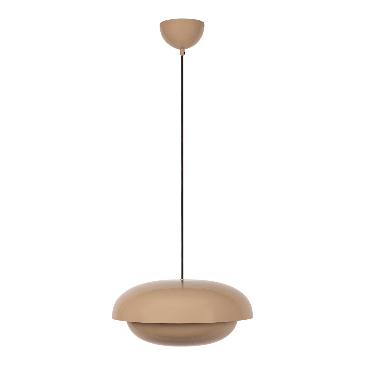 Younes Ø40 Beige taklampa från Lucide - Denna pendellampa i beige metall &auml;r ett uttrycksfullt designelement som ger rummet en varm och modern karakt&auml;r.