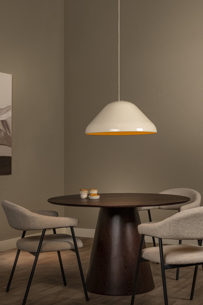 Andres Ø56 Krämvit taklampa från Lucide - Andres &auml;r en stilren takpendel i metall med en blank finish i elegant kr&auml;mvit f&auml;rg.