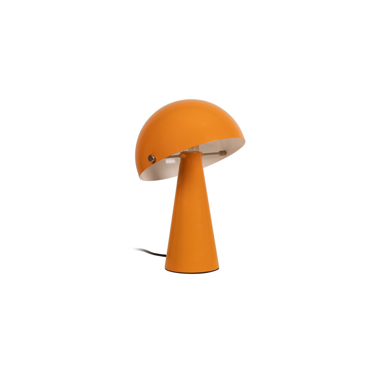 Barone 34cm Orange bordslampa från Lucide - Barone &auml;r en elegant bordslampa i metall med en blank finish i orange f&auml;rg och stilfulla detaljer i m&auml;ssing.