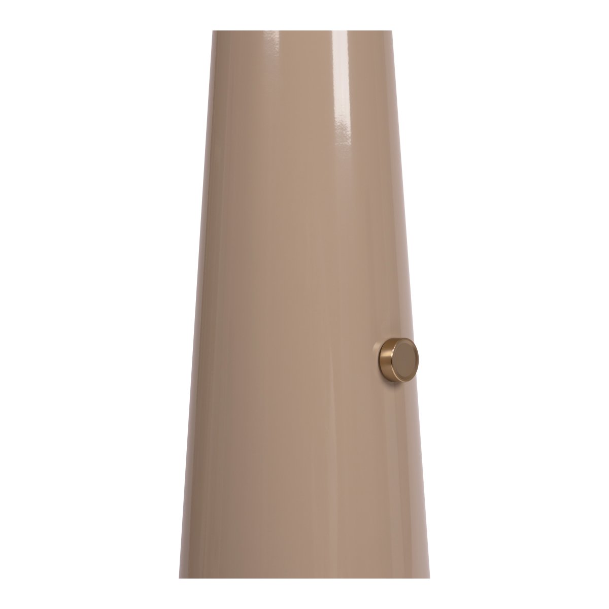 Barone Taupe golvlampa från Lucide - Barone &auml;r en elegant golvlampa i metall med en blank finish i taupe och stilfulla detaljer i m&auml;ssing.