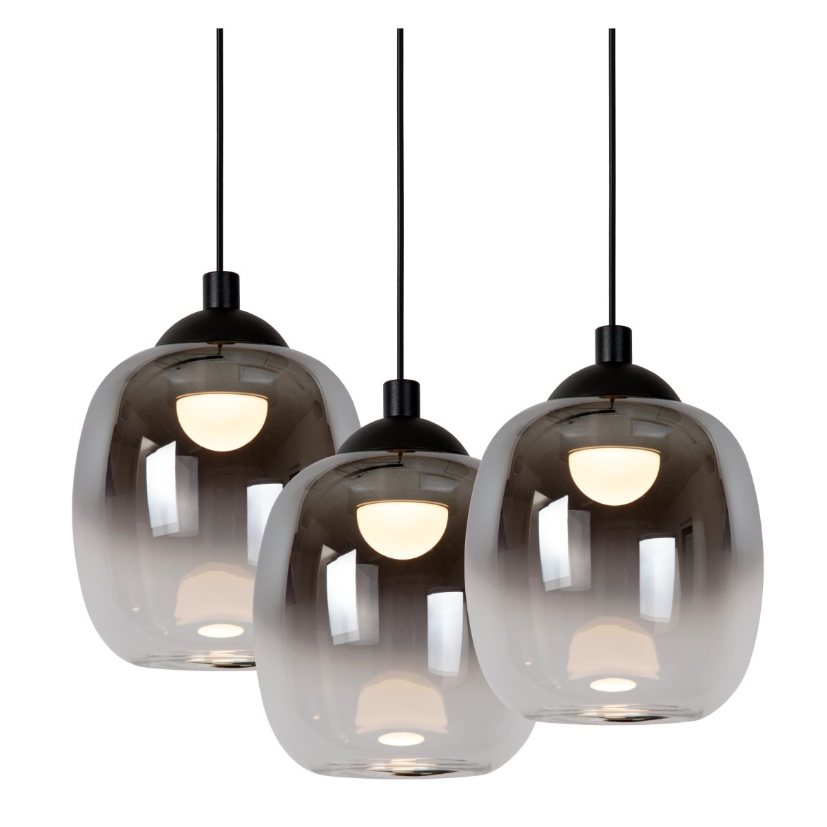 Tamino 127cm Rökfärgad taklampa från Lucide - Tamino är en elegant pendel som förhöjer atmosfären i alla moderna hem.