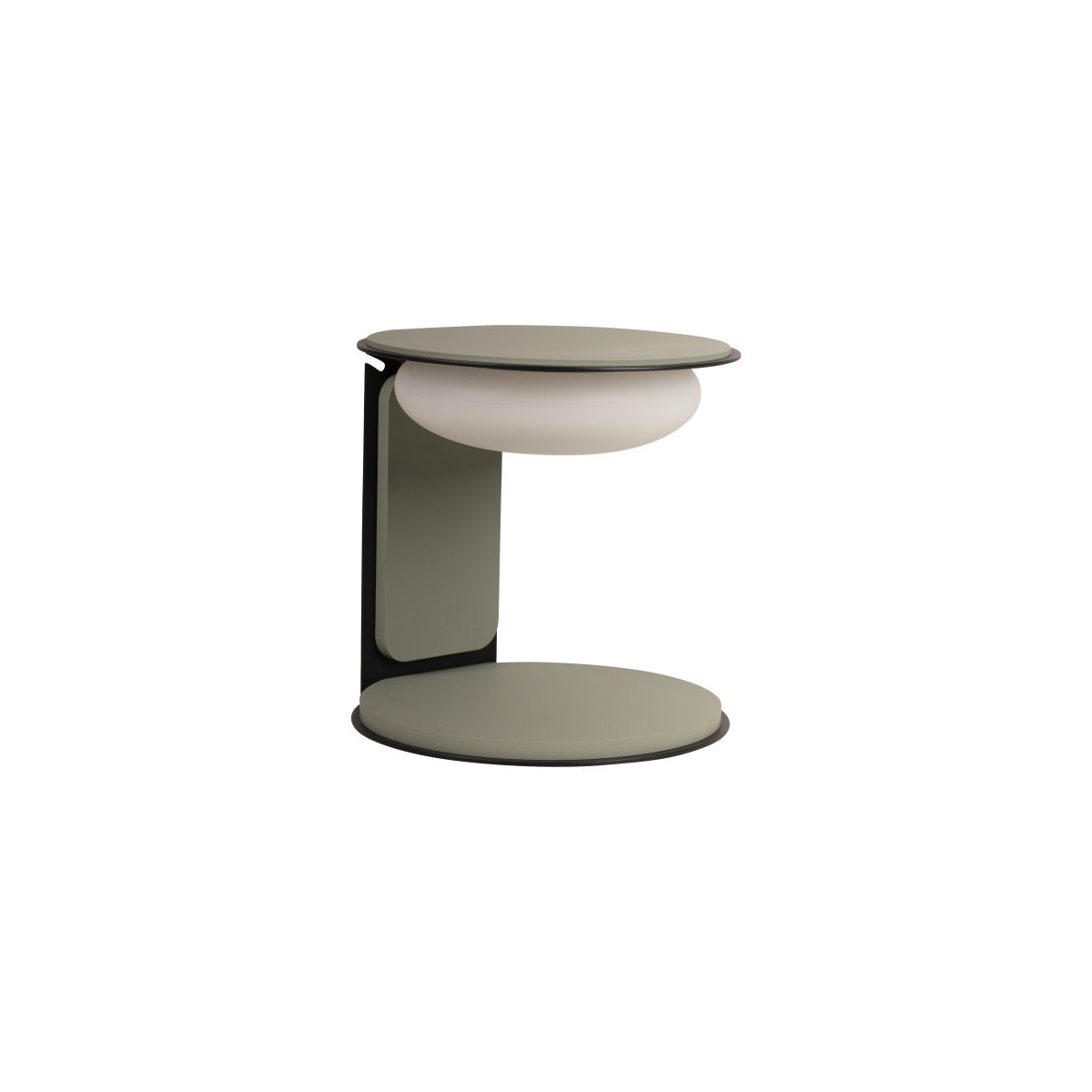 Alinda 20cm Grön bordslampa från Lucide - Alinda &auml;r en smart och stilren bordslampa tillverkad av tr&auml; med en elegant glaskupa och integrerad LED.