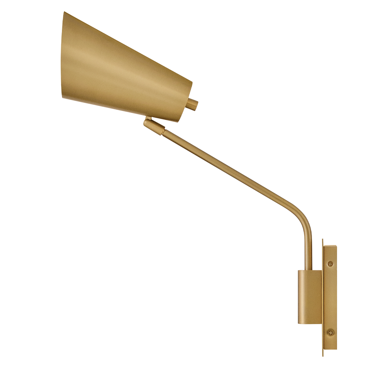 Bray 42cm Mässing läslampa från Elstead Lighting - Bray har dessutom en diskret integrerad str&ouml;mbrytare som g&ouml;r det enkelt att t&auml;nda och sl&auml;cka lampan direkt p&aring; armaturen.